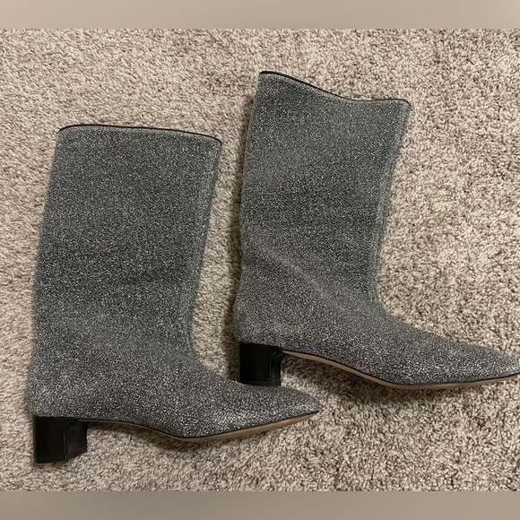 Zara shimmery boots size 8 - Picture 2 of 9